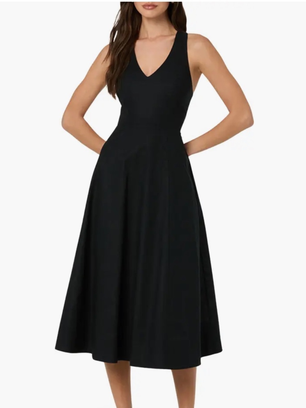 BRAND NEW ASTR THE LABEL Cross Back Sleeveless Midi Dress